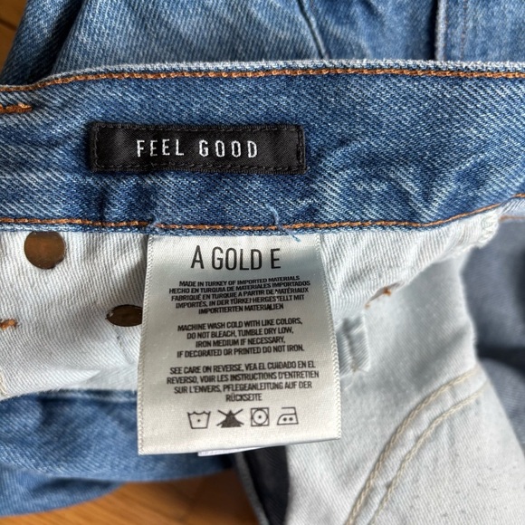 Agolde Jamie High Rise Straight Distressed Denim Arrival Blue Ripped Jean EUC 26 - Picture 6 of 9